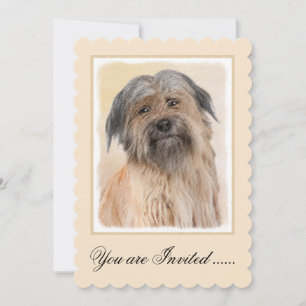 Pyrenean Shepherd Malerei - Niedliche Original Dog Einladung