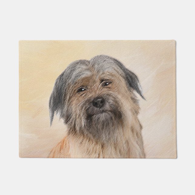 Pyrenean Shepherd Malerei - Niedliche Original Dog Fußmatte (Vorderseite)