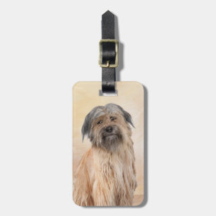 Pyrenean Shepherd Malerei - Niedliche Original Dog Gepäckanhänger