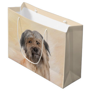 Pyrenean Shepherd Malerei - Niedliche Original Dog Große Geschenktüte