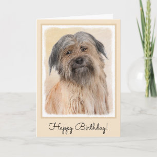 Pyrenean Shepherd Malerei - Niedliche Original Dog Karte