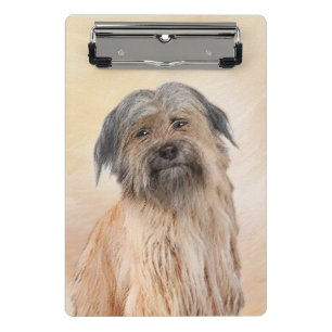 Pyrenean Shepherd Malerei - Niedliche Original Dog Mini Klemmbrett