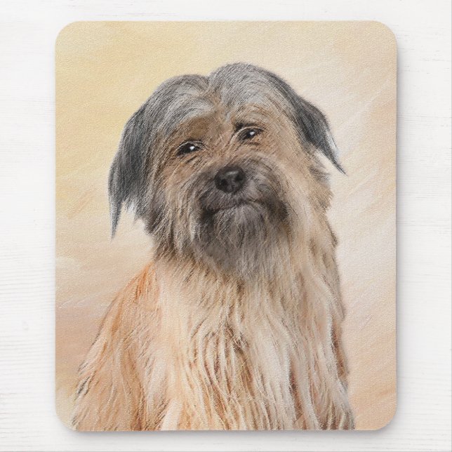 Pyrenean Shepherd Malerei - Niedliche Original Dog Mousepad (Vorne)