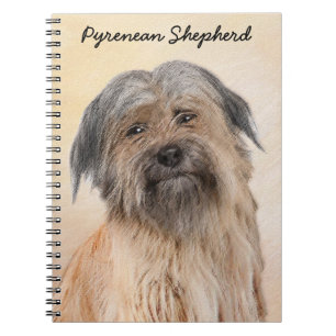 Pyrenean Shepherd Malerei - Niedliche Original Dog Notizblock