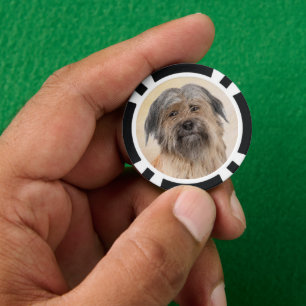 Pyrenean Shepherd Malerei - Niedliche Original Dog Pokerchips