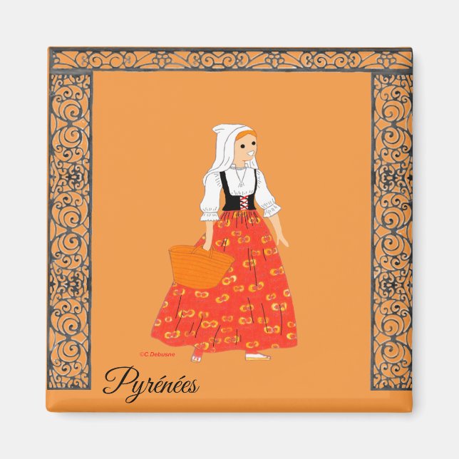 Pyrénées Orientales, Frankreich Magnet (Vorne)