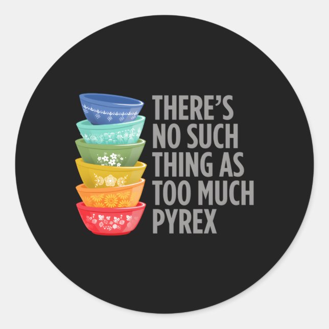 Pyrex Collector Kitchen Mixing Bowls Runder Aufkleber (Vorderseite)