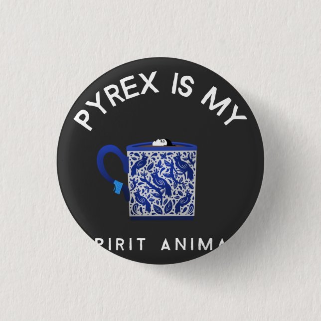 PYREX IST MEIN SPIRITTER TIERER T - Shirt Schlüsse Button (Vorderseite)