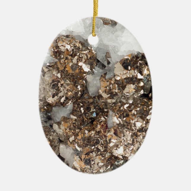 Pyrit und Quarz Keramikornament (Vorne)