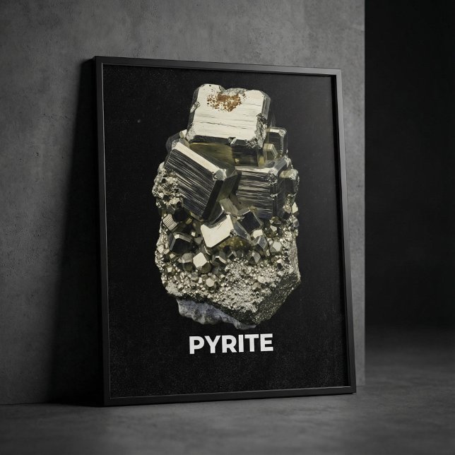 Pyrite Crystal Specimen Poster (Von Creator hochgeladen)