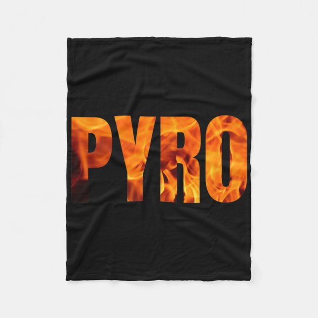 Pyro-Lagerfeuer-Pyromane Fleecedecke (Vorderseite)