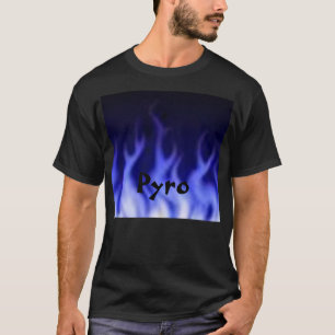 Pyro mit Flammen T-Shirt