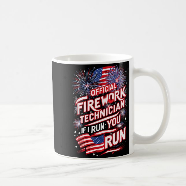 Pyro-Techniker Feuerwerkstechniker 4. Juli Fu Kaffeetasse (Rechts)