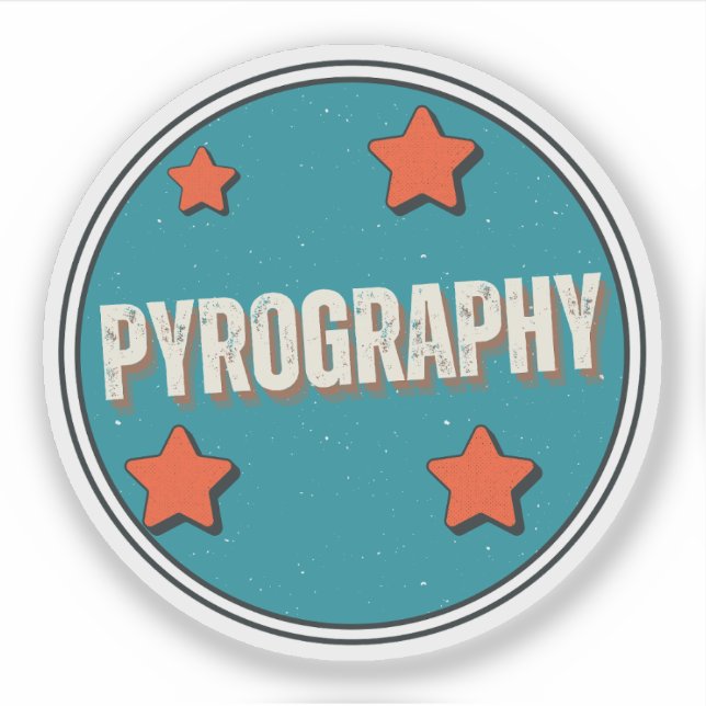 Pyrografie Aufkleber (Vorderseite)