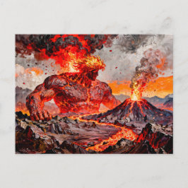 Pyrokles Titan of Lava and Volcanic Fire from Gree Postkarte