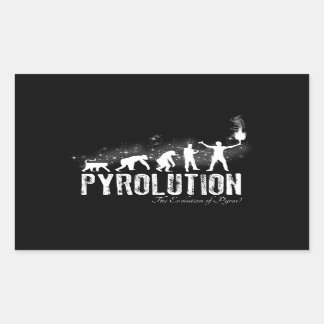 Pyrolution - die Evolution von Pyros Rechteckiger Aufkleber