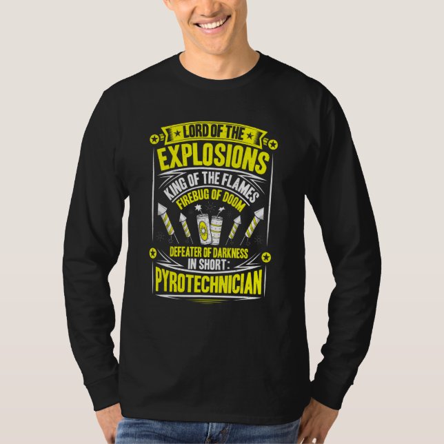 Pyrotechnics King Of The Flames Fireworks Pyrotech T-Shirt (Vorderseite)