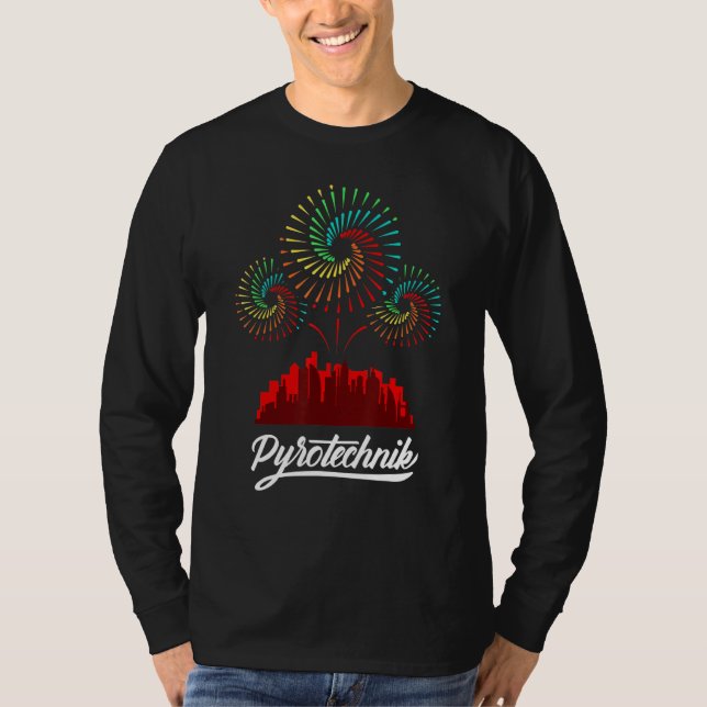 Pyrotechnics Pyrotechniker Crew Pyro Feuerstelle T-Shirt (Vorderseite)