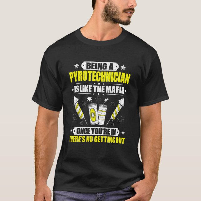 Pyrotechnik wie das Mafia Feuerwerk Pyrotechnici T-Shirt (Vorderseite)