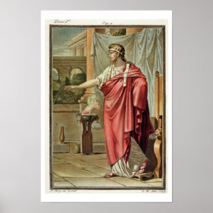 Pyrrhus, Kostüm für "Andromache" durch Jean Poster