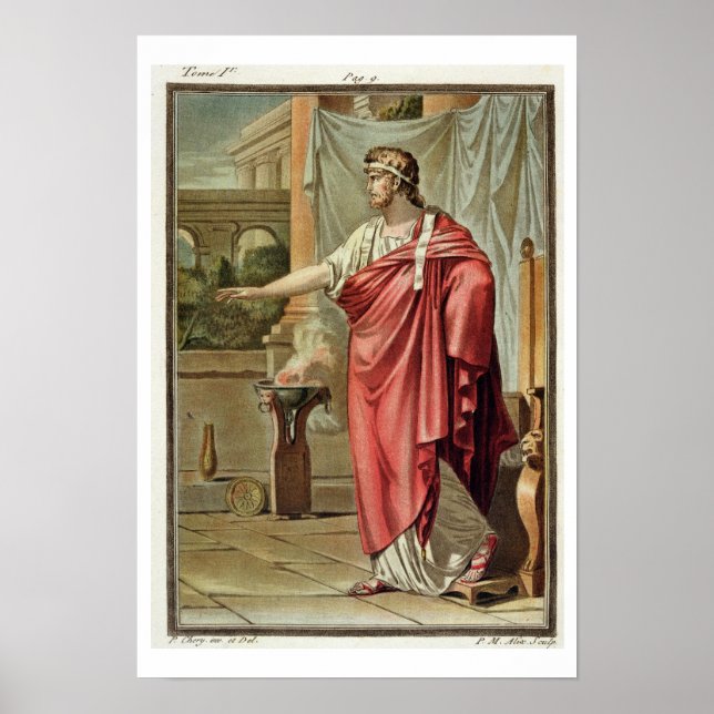 Pyrrhus, Kostüm für "Andromache" von Jean Racine, Poster (Vorne)
