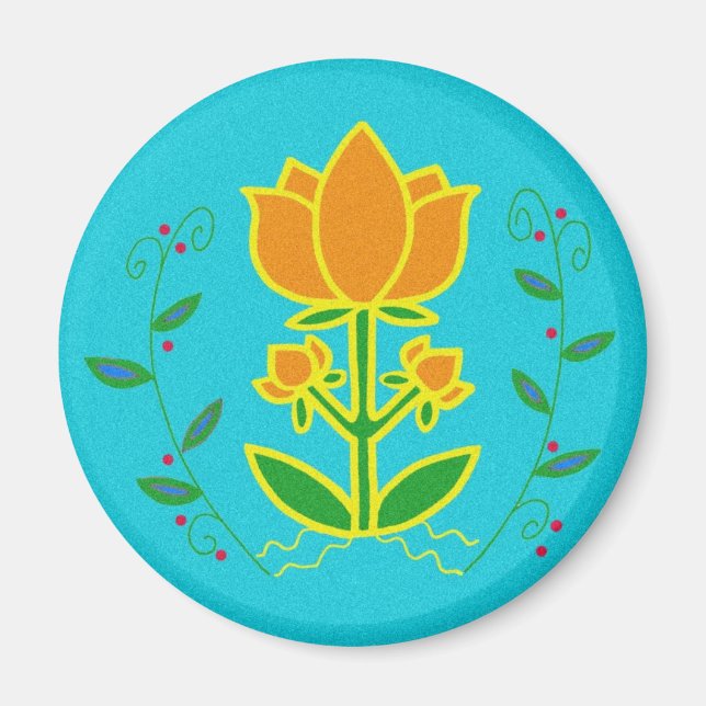 Pysanka-Symbol: Baum des Lebens Magnet (Vorne)