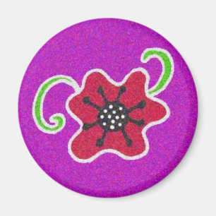 Pysanka Symbol: Mohnblume Magnet