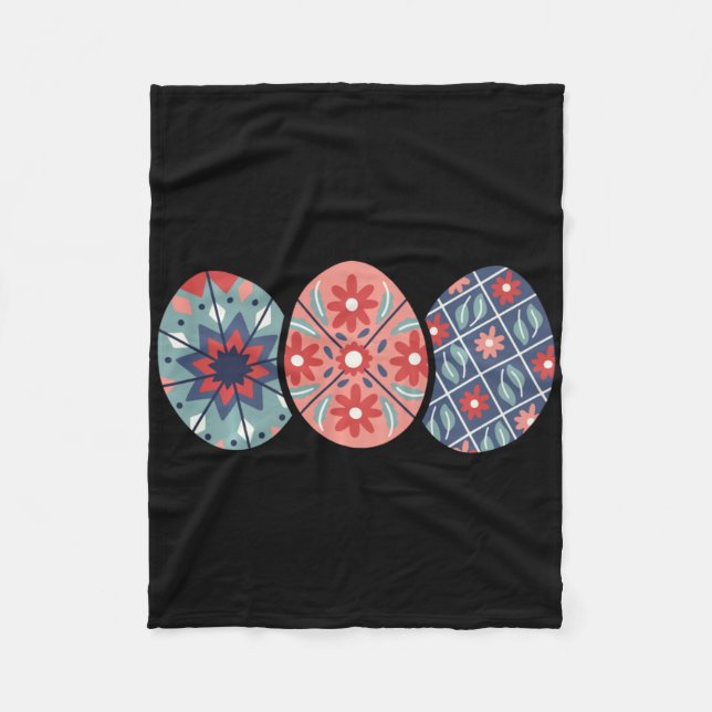 Pysanky Ostereier Langarmshirt  Fleecedecke (Vorderseite)
