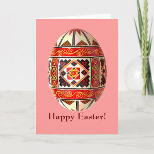 Pysanky Ukrainer gemalte Ei-Ostern-Karte Feiertagskarte