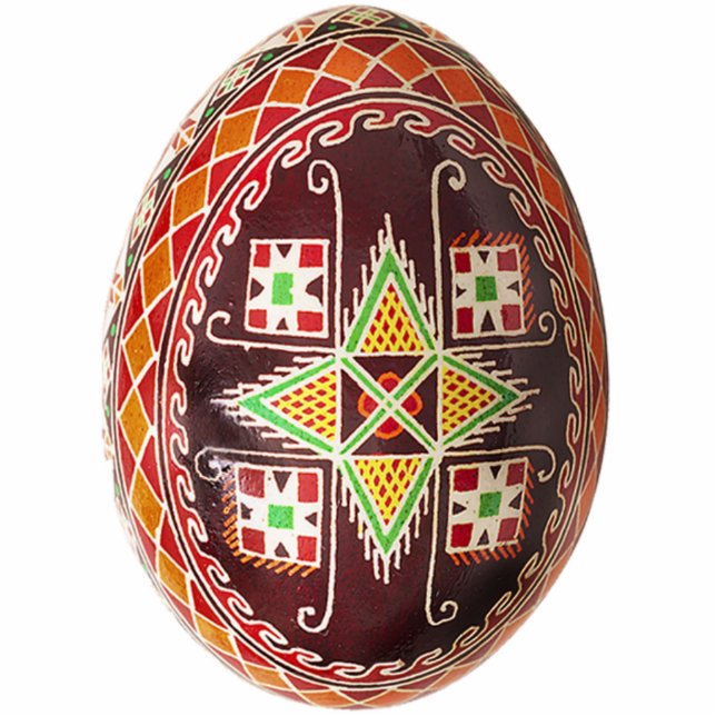Pysanky (ukrainisches Ei) Verzierung Fotoskulptur Ornament (Vorne)
