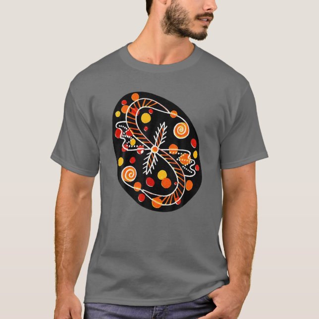 Pysanky Ukrainisches Ostereier Blumenzitzer T-Shirt (Vorderseite)