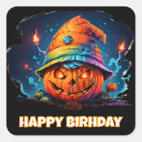 Pyschedelic beängstigende Jackolantern & Geburtsta