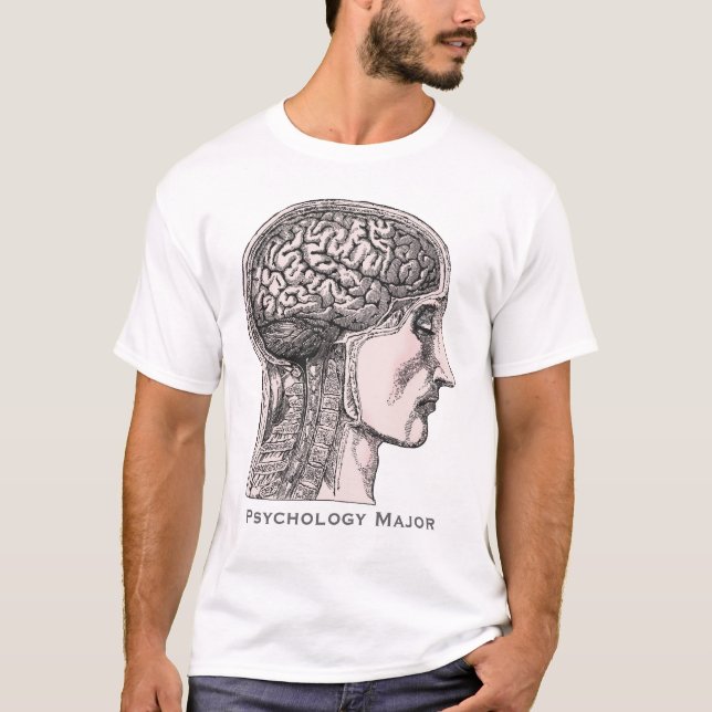 Pyschology Major - antiker Druck des menschlichen T-Shirt (Vorderseite)