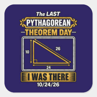 Pythagoräischer Theorem-Tag-Sticker Quadratischer Aufkleber