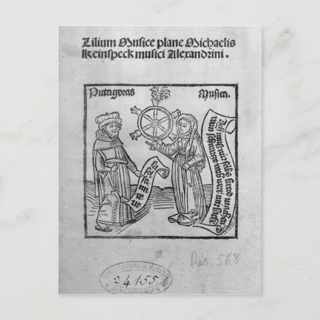 Pythagoras und Musik Postkarte (Vorderseite)