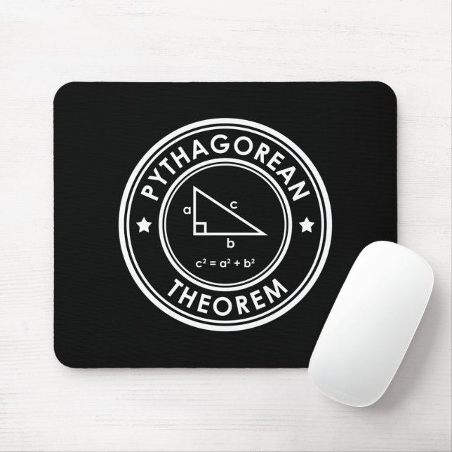 Pythagorean Theorem Black Mouse Pad Mousepad (Mit Mouse)