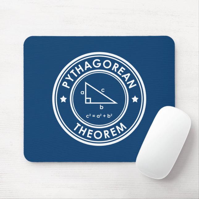 Pythagorean Theorem Blue Mouse Pad Mousepad (Mit Mouse)