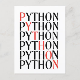 Python Ankündigungspostkarte