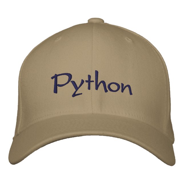 Python Bestickte Kappe (Vorderseite)