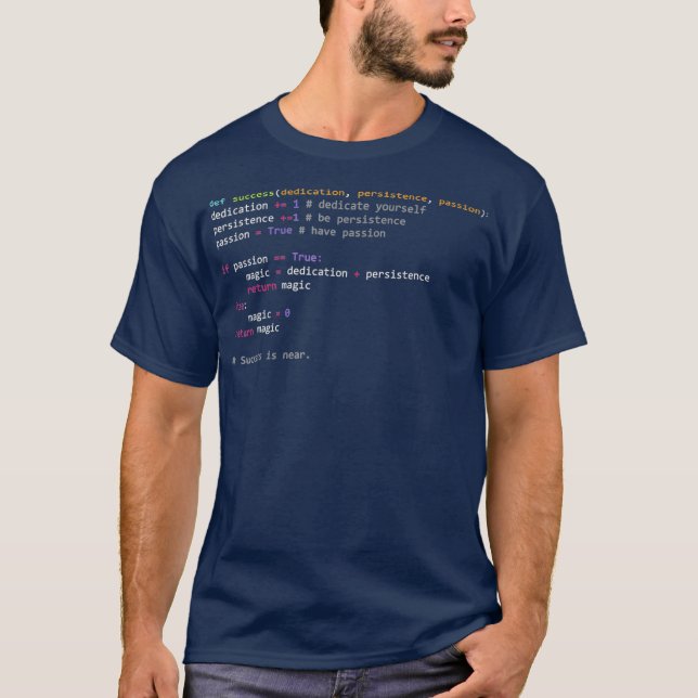 Python Code Programmier Syntax Computer Geek T-Shirt (Vorderseite)