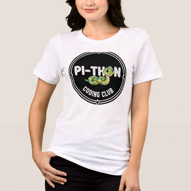 Python-Codierclub-Programmierer Tri-Blend Shirt (Vorderseite)