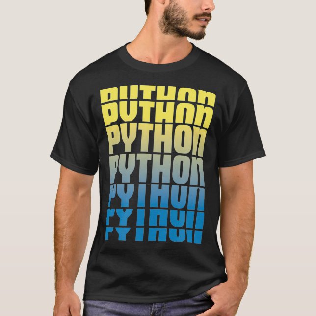 Python Fun Programmer Data Scientist und Machine L T-Shirt (Vorderseite)