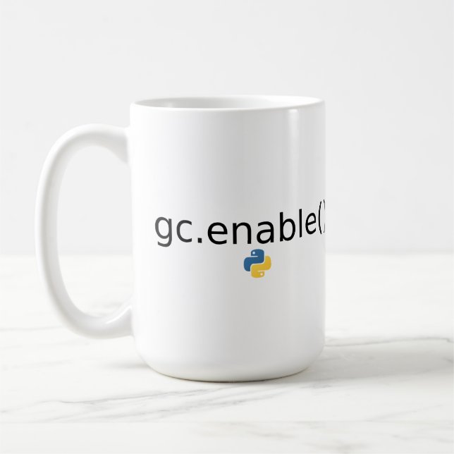 Python Garbage Collector Kaffeetasse (Links)