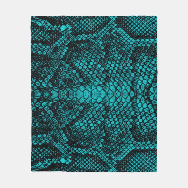 Python-Haut: Schlangenmuster-Design Fleecedecke (Vorderseite)