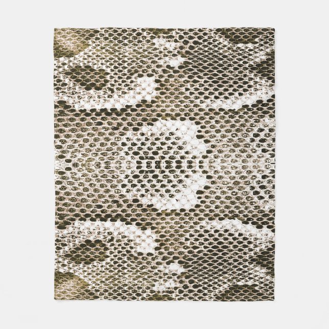 Python-Haut: Tiermuster-Design Fleecedecke (Vorderseite)