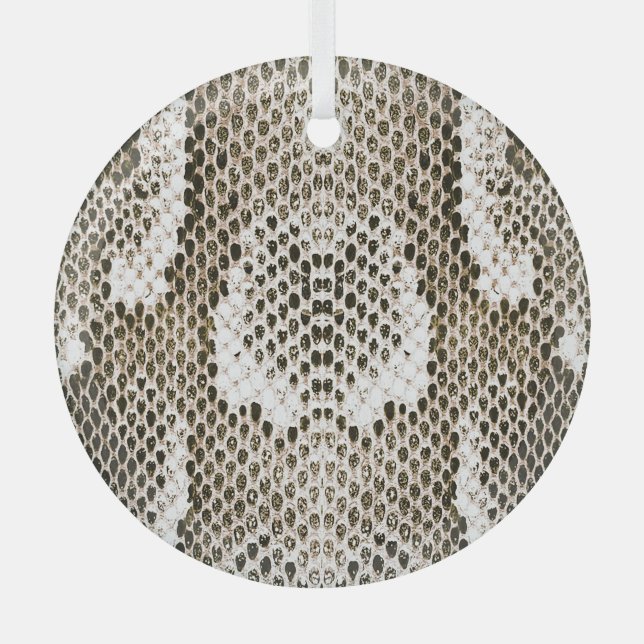 Python-Haut: Tiermuster-Design Ornament Aus Glas (Vorderseite)