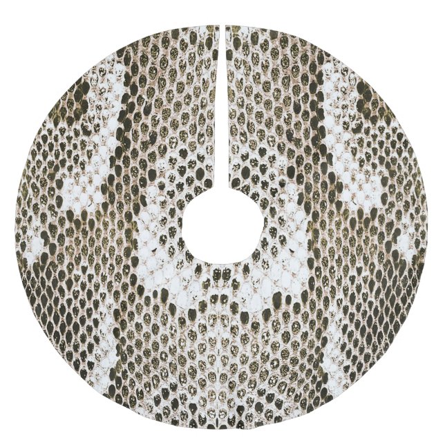 Python-Haut: Tiermuster-Design Polyester Weihnachtsbaumdecke (Vorderseite)