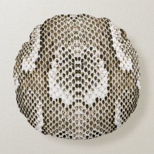 Python-Haut: Tiermuster-Design Rundes Kissen