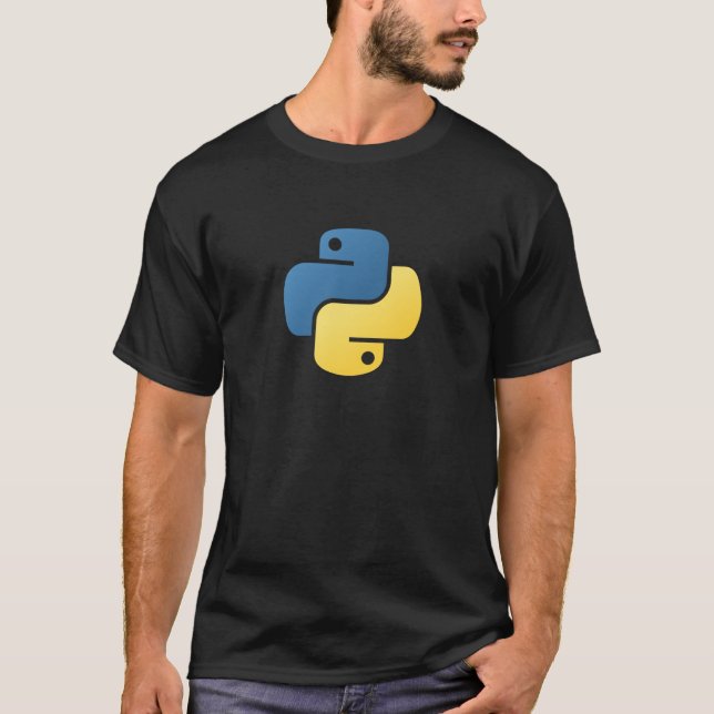 Python Language Developer-Programmlogo T-Shirt (Vorderseite)