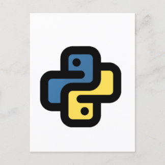 Python-Logo Ankündigungspostkarte